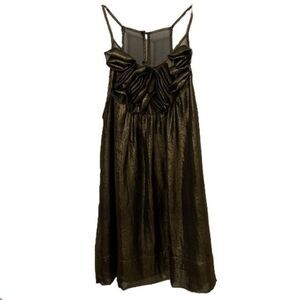 Rebecca Taylor Bronze Sheer Sleeveless Dressy Top Blouse Womens Size 2